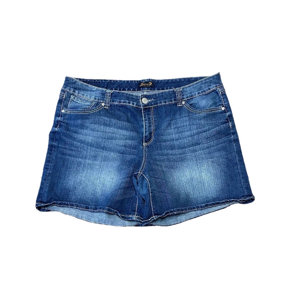 Seven 7 Jean Shorts Woman’s Plus Size Size 22 Blue Denim